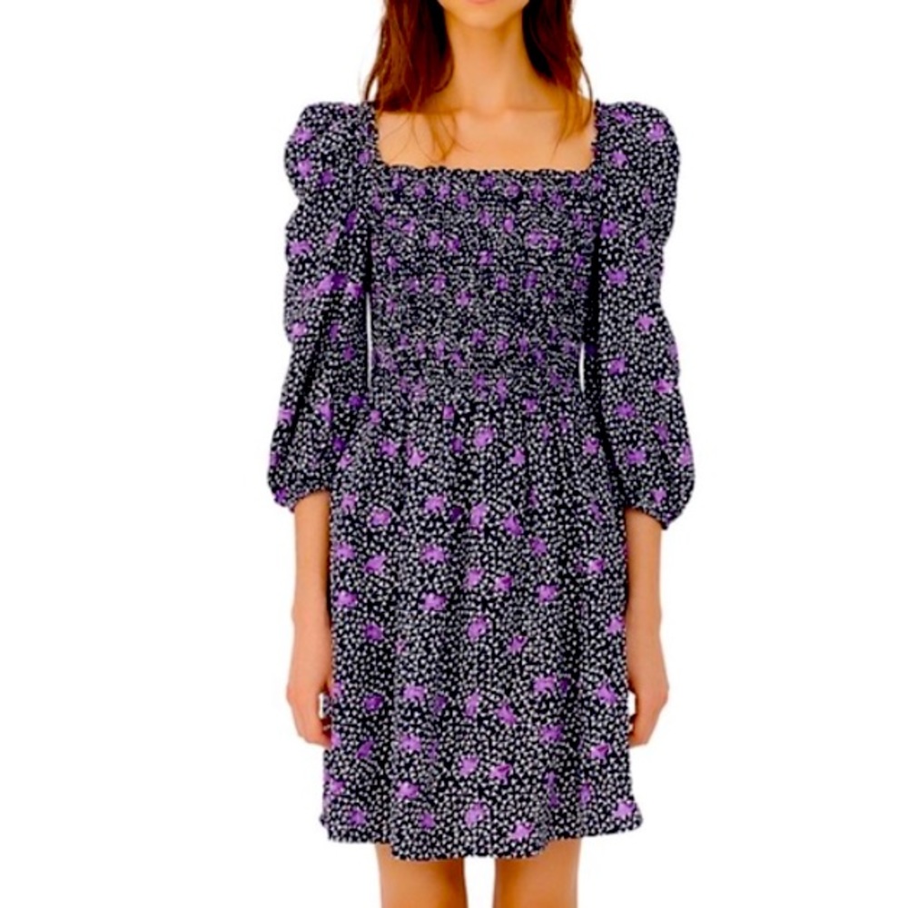 New without tags Maje
Rappa Floral Print Smocked Dress Sz 36